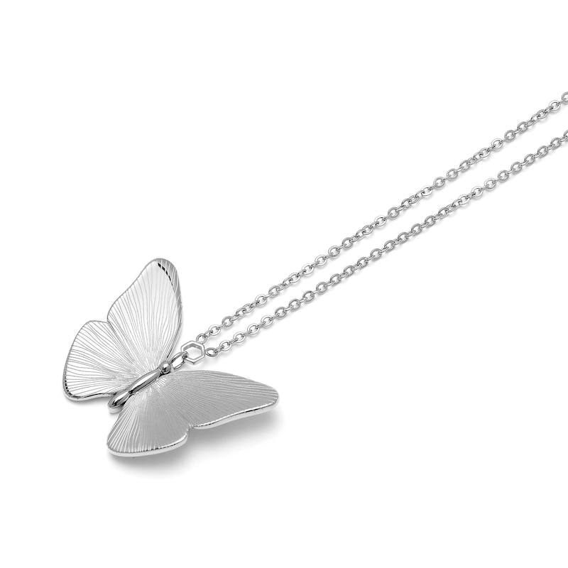 Main Image 5 of Olivia Burton Ladies' Stainless Steel Butterfly Pendant Necklace