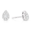 The Forever Diamond 9ct White Gold 0.20ct Total Pear Cluster Earrings