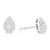 Thumbnail Image 1 of The Forever Diamond 9ct White Gold 0.20ct Diamond Pear Cluster Earrings