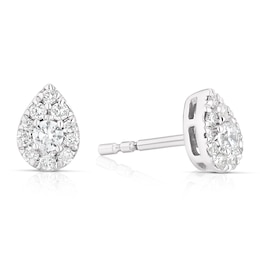 The Forever Diamond 9ct White Gold 0.20ct Diamond Pear Cluster Earrings