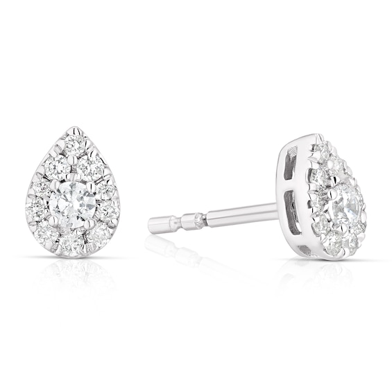 The Forever Diamond 9ct White Gold 0.20ct Diamond Pear Cluster Earrings