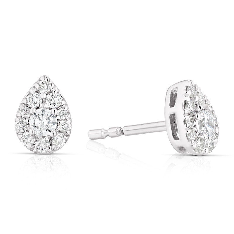 Main Image 1 of The Forever Diamond 9ct White Gold 0.20ct Diamond Pear Cluster Earrings