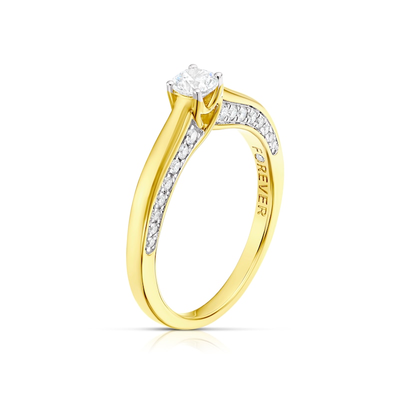 Main Image 2 of The Forever Diamond 9ct Yellow Gold 0.50ct Diamond Solitaire Ring