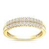 Thumbnail Image 1 of 9ct Yellow Gold Double Row 0.33ct Diamond Eternity Ring