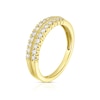 Thumbnail Image 2 of 9ct Yellow Gold Double Row 0.33ct Diamond Eternity Ring