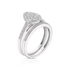 Thumbnail Image 2 of Perfect Fit 9ct White Gold 0.33ct Total Diamond Pear Bridal Set