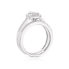 Thumbnail Image 2 of Perfect Fit 9ct White Gold 0.33ct Total Diamond Pear Bridal Set