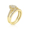 Thumbnail Image 1 of Perfect Fit 9ct Yellow Gold 0.33ct Total Diamond Pear Bridal Set