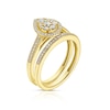 Thumbnail Image 2 of Perfect Fit 9ct Yellow Gold 0.33ct Total Diamond Pear Bridal Set