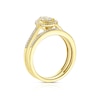 Thumbnail Image 2 of Perfect Fit 9ct Yellow Gold 0.33ct Total Diamond Pear Bridal Set