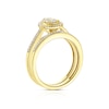 Thumbnail Image 3 of Perfect Fit 9ct Yellow Gold 0.33ct Total Diamond Pear Bridal Set