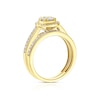 Thumbnail Image 2 of Perfect Fit 9ct Yellow Gold 0.66ct Total Diamond Pear Bridal Set