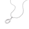 Thumbnail Image 1 of Sterling Silver Double Oval Diamond Pendant Necklace