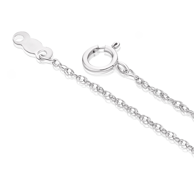 Main Image 3 of Sterling Silver Double Pear Shape Diamond Pendant Necklace
