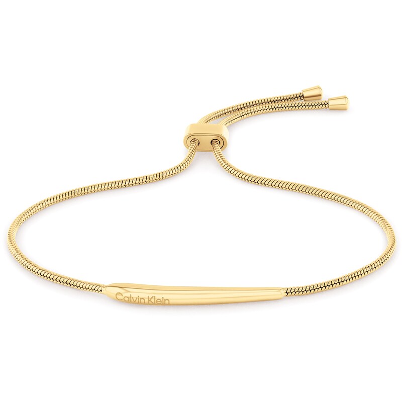 Main Image 1 of Calvin Klein Ladies' Gold-Tone Stainless Steel Drop Bolo Bracelet