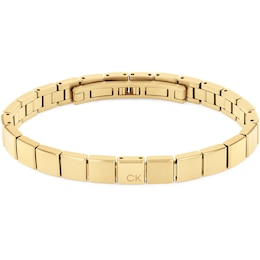 Calvin Klein Men's Gold Tone Stainless Steel Minimalistic Bracelet