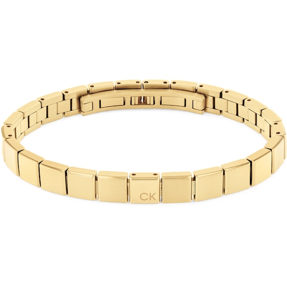 Calvin Klein Men's Gold Tone Stainless Steel Minimalistic Bracelet