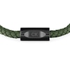 Thumbnail Image 3 of Calvin Klein Men's Plaited Green Leather & Stainless Steel Minimalistic Bracelet