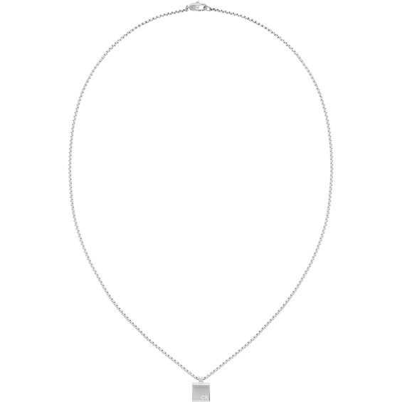 Calvin Klein Mens Stainless Steel Minimalistic Pendant Neckl