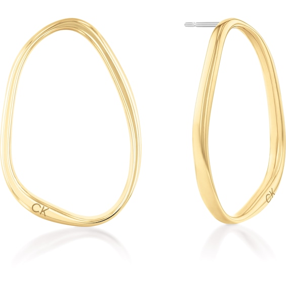 Calvin Klein Women's Gold-Tone Stainless Steel Hoop Earrings