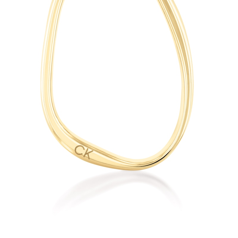 Main Image 3 of Calvin Klein Ladies' Gold-Tone Stainless Steel Hoop Earrings