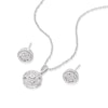 Thumbnail Image 1 of Sterling Silver Round Diamond Earrings & Pendant Boxed Set
