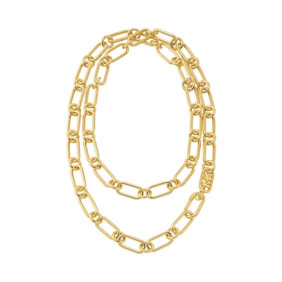 Michael Kors Ladies Statement Link 14ct Gold Plated Chain Do