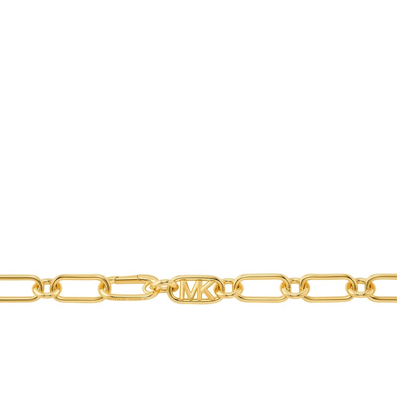Main Image 2 of Michael Kors Ladies' Statement Link 14ct Gold Plated Chain Double Layer Necklace