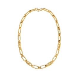 Michael Kors Ladies' Statement Link 14ct Gold Plated Empire Link Chain Necklace
