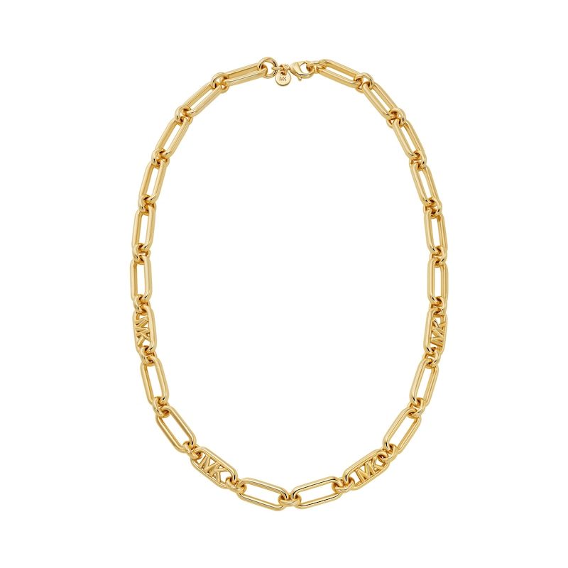 Main Image 1 of Michael Kors Ladies' Statement Link 14ct Gold Plated Empire Link Chain Necklace