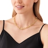 Thumbnail Image 3 of Michael Kors Ladies' Statement Link 14ct Gold Plated Empire Link Chain Necklace