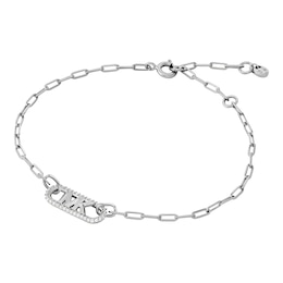 Michael Kors Ladies' Statement Link Sterling Silver Pavé Link Chain Bracelet