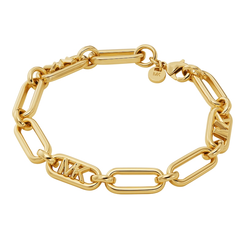 Main Image 1 of Michael Kors Ladies' Statement Link 14ct Gold Plated Empire Link Chain Bracelet