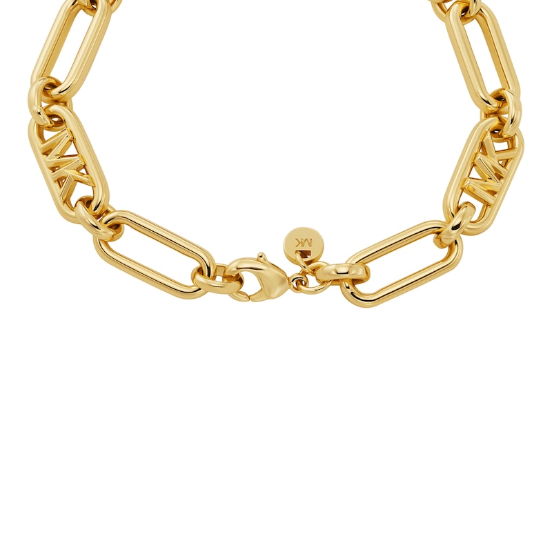 Main Image 2 of Michael Kors Ladies' Statement Link 14ct Gold Plated Empire Link Chain Bracelet