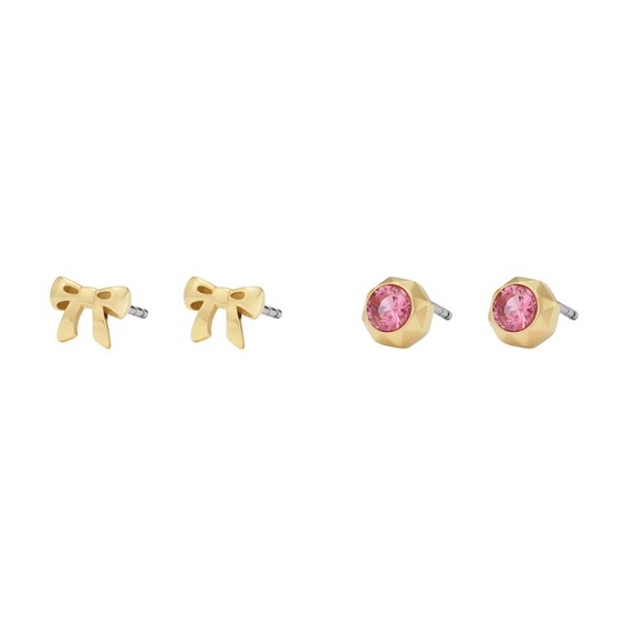 Fossil X Barbie Limited Edition Gold Tone Pink Crystal and B