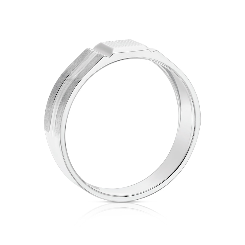 Main Image 3 of Men's Sterling Silver Detailed Signet Ring