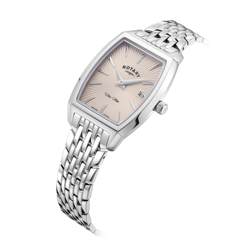 Main Image 2 of Rotary Ladies' Salmon Dial Stainless Steel Bracelet Watch