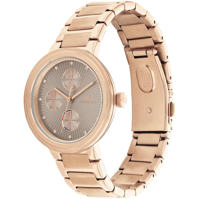 Tommy Hilfiger Ladies' Rose Gold Tone Stainless Steel Bracelet Watch