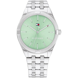 Tommy Hilfiger Ladies' Green Dial Stainless Steel Bracelet Watch