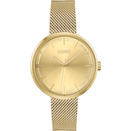 HUGO #MOVE Ladies' Gold Tone Mesh Bracelet Watch