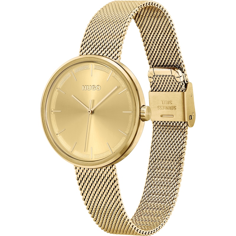 Main Image 3 of HUGO #MOVE Ladies' Gold Tone Mesh Bracelet Watch