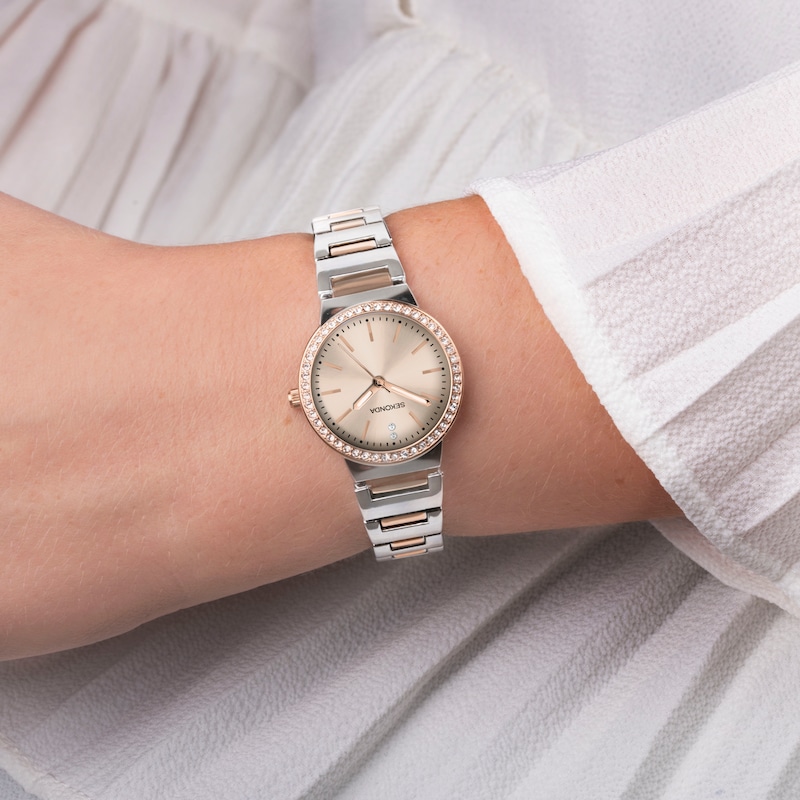 Main Image 7 of Sekonda Amelia Ladies' Two Tone Bracelet Watch