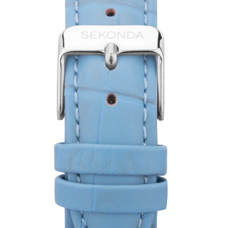 Sekonda Taylor Ladies' Light Blue Leather Strap Watch H.Samuel