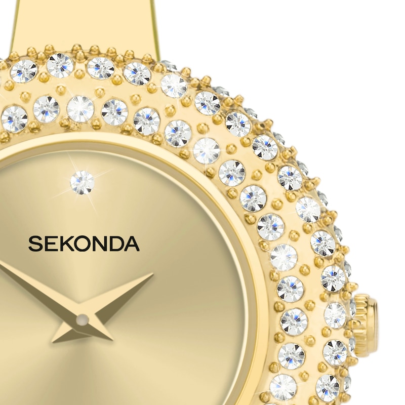 Sekonda Radiance Ladies' Gold Tone Semi-Bangle Watch