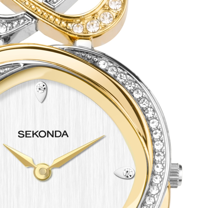Main Image 2 of Sekonda Hidden Hearts Ladies' Two Tone Fancy Bracelet Watch
