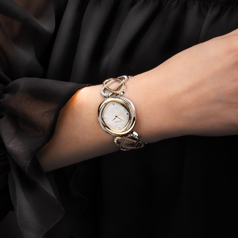 Main Image 7 of Sekonda Hidden Hearts Ladies' Two Tone Fancy Bracelet Watch