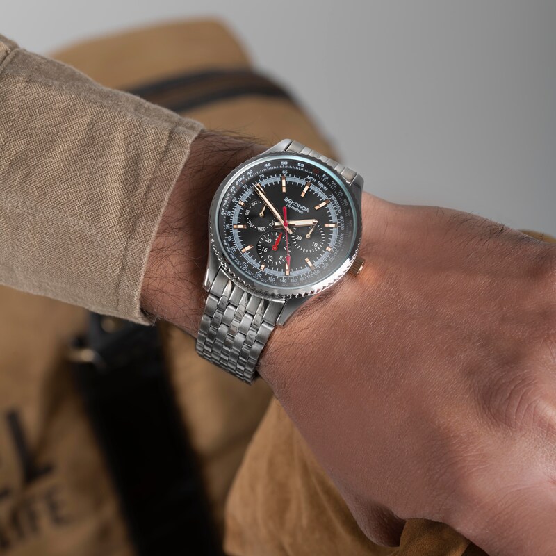 Main Image 7 of Sekonda Maverick Men's Chronograph Bracelet Watch