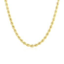 Sterling Silver & 18ct Gold Plated Vermeil 100 Gauge 18" Rope Chain Necklace
