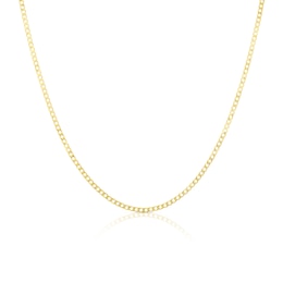 Sterling Silver & 18ct Gold Plated Vermeil 60 Gauge 20" Curb Chain Necklace