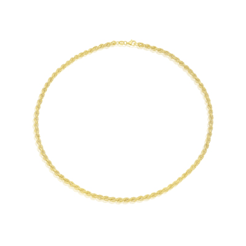Main Image 2 of Sterling Silver & 18ct Gold Plated Vermeil 80 Gauge 18" Curb Chain Necklace